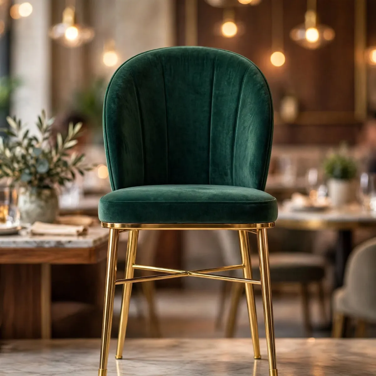 Wooden Leg Restaurant Cafe Chair in Delhi