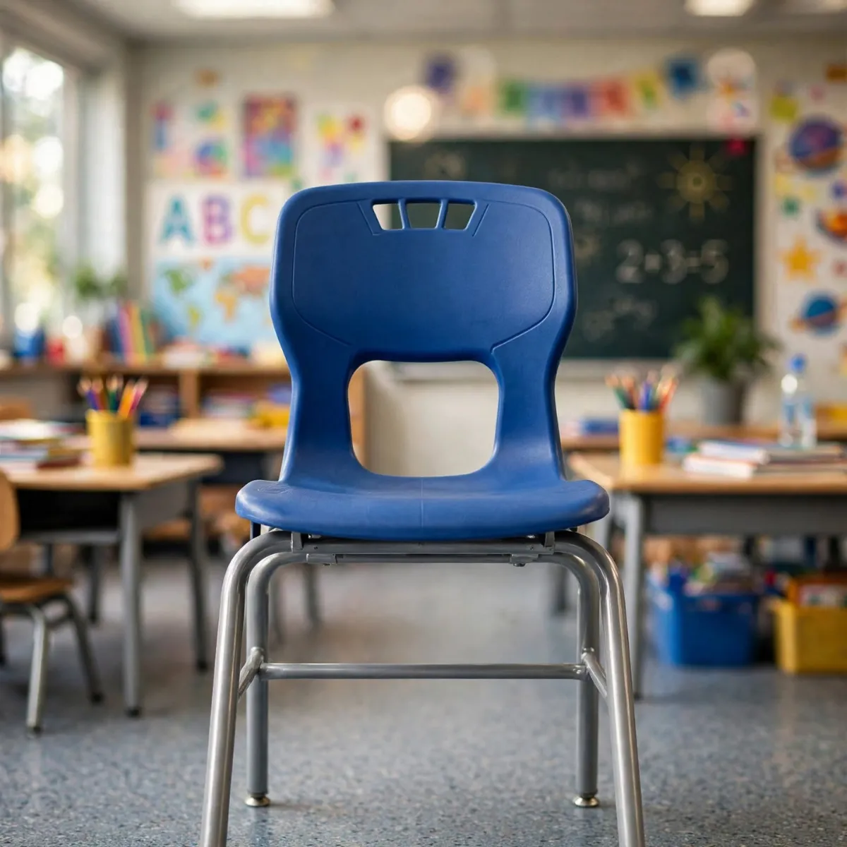 Student Desk Chair Wooden Base in Delhi